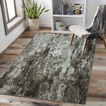 Modern Abstract Area Rug Machine Washable Area Rug Low Pile Soft Carpet Stain Resistant Non-Slip Suitable For Living Room Bedroom Dining Room Kitchen - 深棕色 - 查看 2