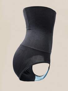 2 Pcs High Waist Contorl Tummy Panties Seamless Women's Shapewear Body Shaper Waist Trainer Slimming Falt Belt Sheath Woman Shaping Panty Ladies Briefs Underwear - Black - View 5