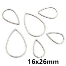 20pcs 304 Stainless Steel Gold Plated Charms Pendant Drop Shape Closed Frame Rings For DIY Earring Jewelry Makings Findings Accessories