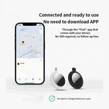 1 个蓝牙追踪器，智能标签兼容 Apple Find My（仅限 IOS），GPS 定位器追踪设备，用于汽车、钥匙、钱包、行李、宠物物品，可与智能手机和平板电脑配合使用 - 彩色 - 查看 1