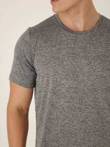 Kit Of 4 Men's Dry Fit Anti-Odor Sports Fitness Training Gym T-Shirts - 黑色 - 查看 7