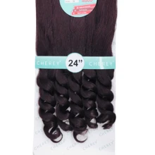 Cherey Boho Curl Premium Jumbo Fiber Hair For Braids 400gr Colors - 酒紅色 - 查看 2