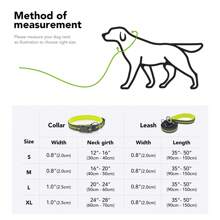 Reflective Dog Collar And Leash Set With Neoprene Padded, Heavy Duty Dog Collar With 5 Feet Dog Lead For Dog Walking - Green - View 4