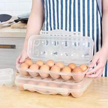 Kitchen Essentials: Stackable Egg Cartons With Flip-Top Latches - Protect Your Eggs From Bumps & Bruises During Busy Cooking Sessions - Multicolor - View 2