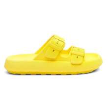 Men's Cloud Flip Flops Slide Sandal Two Straps Comfortable Birken Buckle - 黃色 - 查看 2