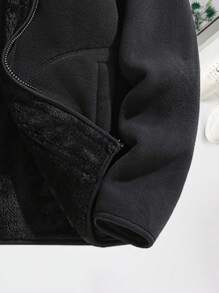 Women's Versatile Outdoor Double-Sided Fleece Jacket - Black - View 5