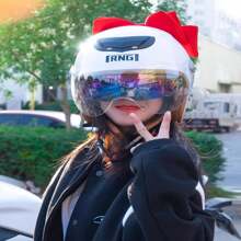 1pc Motorcycle Helmet Decoration Bowknot Accessory For Electric Bike Motorcycle Riding Helmet Decor