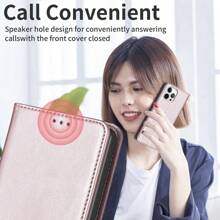 Compatible con Iphone/Honor/NO KIA/MOTO/Haga clic en este enlace para seleccionar el modelo deseado. Funda para teléfono móvil Dispositivo (RFID)+PU - Dorado - Ver 12