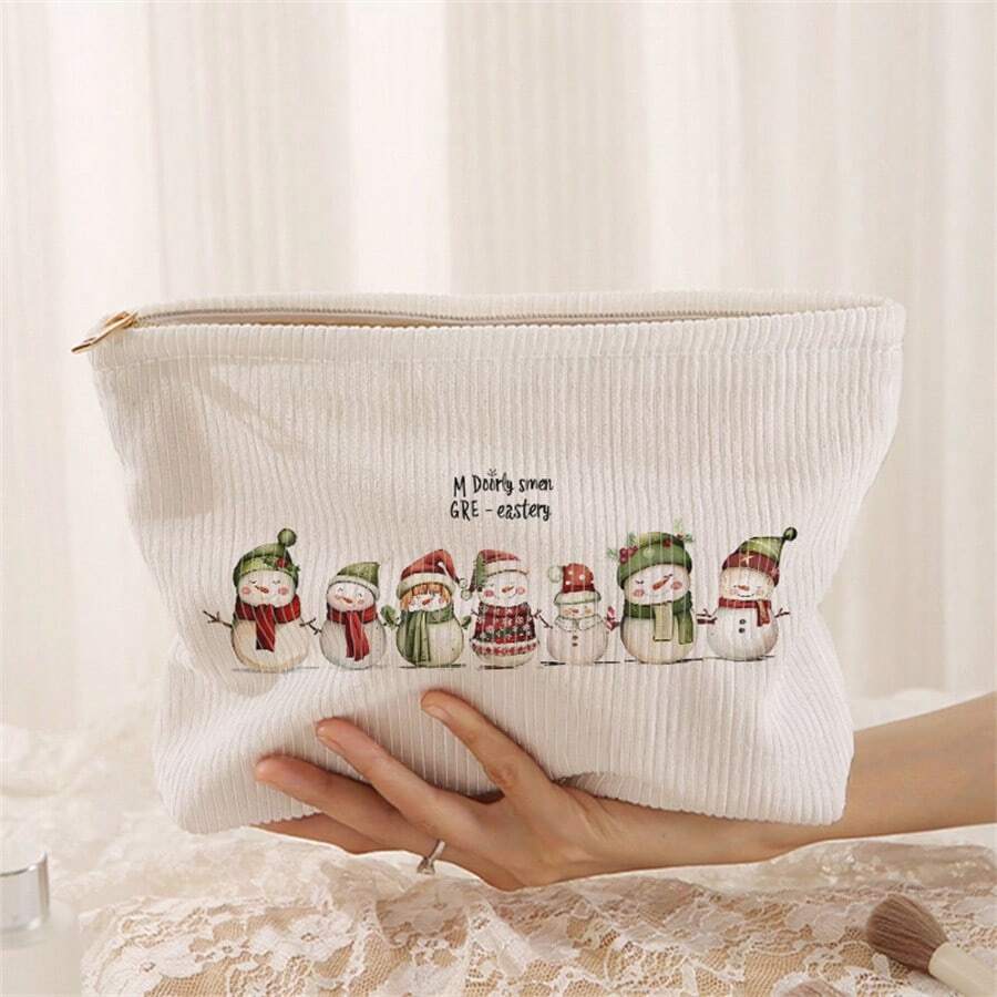 Túi đựng đồ trang điểm nhung kẻ họa tiết Giáng sinh, Túi đựng mỹ phẩm có khóa kéo nhẹ, phong cách ngọt ngào, đồ dùng vệ sinh cá nhân đa năng, quà tặng cho bạn gái, phụ nữ, bạn bè, đồ dùng học tập du lịch, túi đựng đồ trang điểm, đồ dùng thiết yếu cho ngày lễ, túi đựng mỹ phẩm, túi đựng đồ trang điểm, túi đựng đồ trang điểm, làm đẹp - Nhiều màu - Xem 1