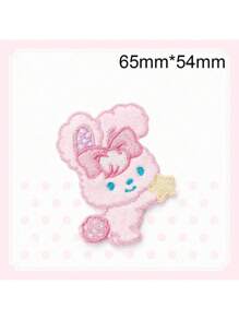 1pc Plush Bear Embroidered Patch, DIY Decorative Fashion Adhesive Sticker - As Photo - View 4