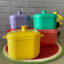 Set Of 20 Twenty Units Pans Casserole For Microwave Freezer Refrigerator 1.5 Liters Plastic Assortment 20 Pieces - 彩色 - 查看 4