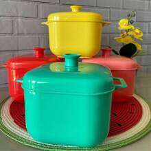Set Of 20 Twenty Units Pans Casserole For Microwave Freezer Refrigerator 1.5 Liters Plastic Assortment 20 Pieces - 彩色 - 查看 2