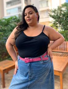 Women's Plus Size Strapless Blouse Fits Sizes G2 To G4, Viscolycra Fabric That Stretches, Elegant And Comfortable. - màu đen - Xem 1