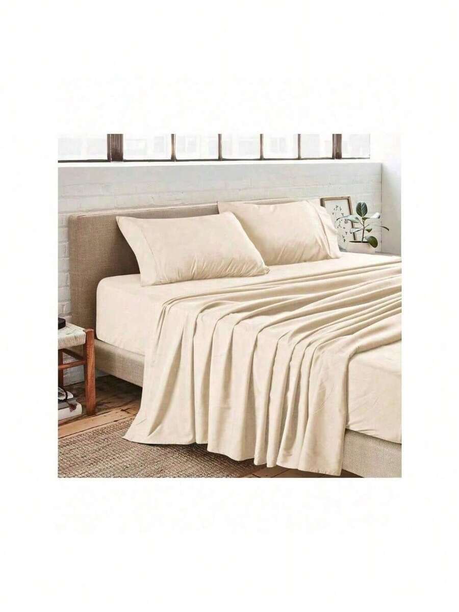 Sheet Set Queen Microfiber Ultra Soft Breathable 4 Piece Full Size Bed