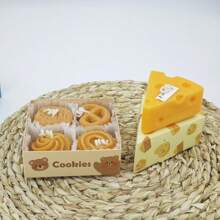 4 件装饼干香味蜡烛带礼盒，手工制作的仿真食物蜡烛香味装饰，情人节家居装饰，求婚布置，婚房，婚礼装饰，美容室装饰，家居装饰万圣节、幽灵、秋季、节日、圣诞节、冬季、节日、节日、礼物 - 彩色 - 查看 13