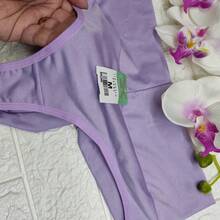 Double Thong Panties High Waist 3-Piece KIT G-String Shaping Belt Comfort Thong Women's Lingerie - 紫丁香色 - 查看 5