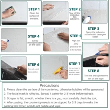 1pc PET Anti-Oil Sticker Self-Adhesive Wallpaper, High-Definition Scratch-Resistant Transparent Waterproof Wall & Countertop - Transparent - View 5