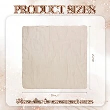 6 paquets de serviettes en mousseline de fromage, serviettes de table en gaze de 20 x 20 pouces, serviettes de table carrées rustiques faites à la main pour les fêtes, les mariages, les événements, les dîners en famille, la décoration bohème