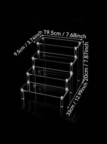 1pc Clear Multi-Purpose Display Rack - 1-5 Layers Transparent Storage For Perfumes, Cosmetics, Desserts, Handmade Anime Car Models And Blind Boxes - Acrylic Cologne Stand, Cupcake Holder - Perfect For Amiibo And POP Figurines, Food And Dessert Showcase, Cosmetics Supplier Item - Ideal Christmas And Halloween Present