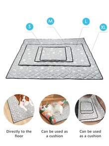 1pc Oxford Cloth Printed Waterproof Pet Sofa Cover Mat, Suitable For Indoor Sofa, Outdoor Traveling, Car Seat And Kennel Use
