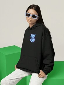 Sweatshirt Graffiti Skate Oversize Streetwear CANGURU 2479 FLUXO GEEK - Black - View 6