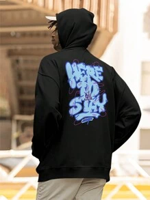 Sweatshirt Graffiti Skate Oversize Streetwear CANGURU 2479 FLUXO GEEK - Black - View 5