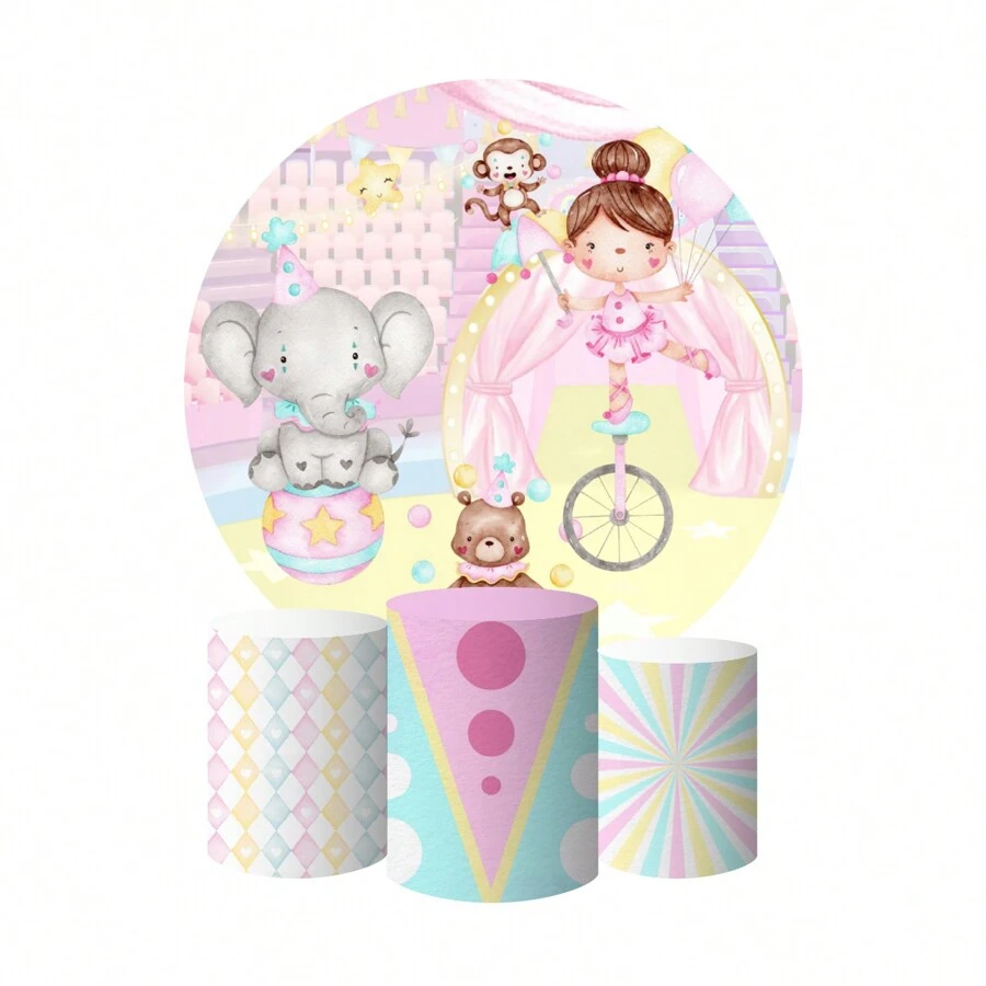 Party Panel 1.50 X 1.50 + Standard Cylinder Cover Trio Various Themes8 - REF1004LET - Xem 1