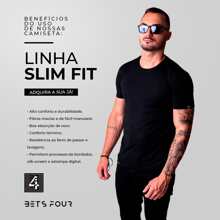 Camisa Masculina Lifestyle Bets T shirt Premium 100% Algodão - Azul Marinho - Visão 3