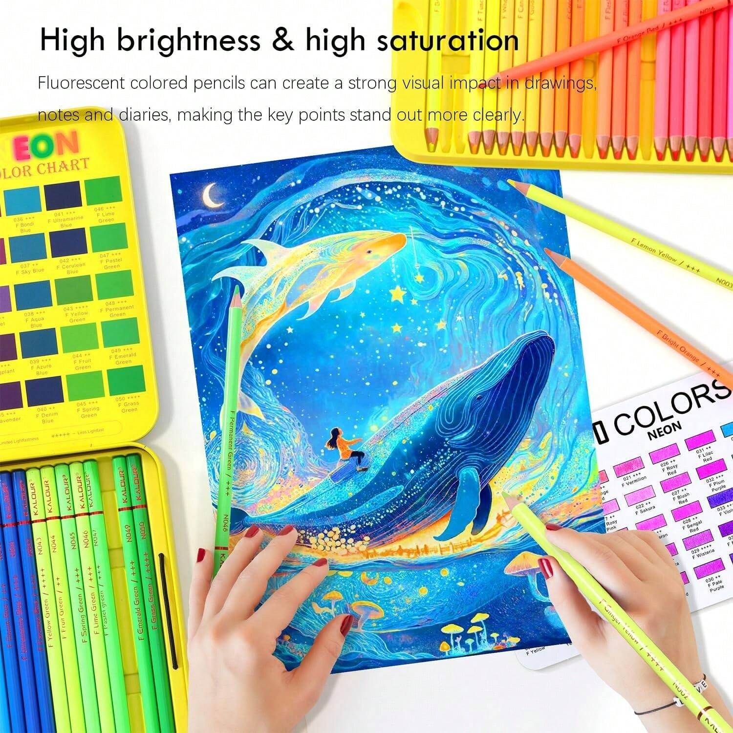 Lot de 72 crayons de couleur chair grasse pour livres de coloriage pour