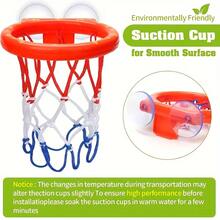 1 Bộ rổ bóng rổ mini di động (kèm 3 quả bóng), vành bóng rổ hút chân không trong phòng tắm, giá để bóng rổ dưới nước, đồ chơi tắm, quà tặng sinh nhật - Nhiều màu - Xem 4