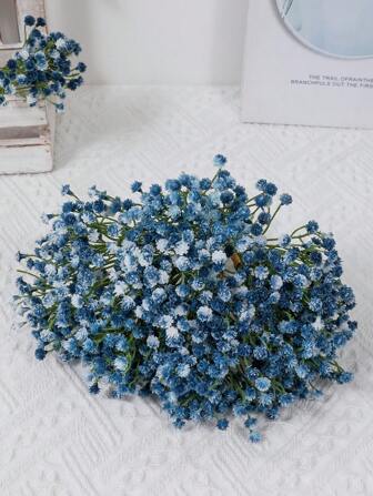 6 件/12 件/18 件 - 蓝色满天星花人造紫色假花满天星 DIY 花艺花束布置婚礼派对花束中心装饰花艺布置和装饰家居装饰（不含花瓶）、情人节、生日毕业礼物、假植物