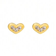 1 Cặp bông tai đính đá Zirconia hình chuồn chuồn, chim và hoa thiết kế sang trọng, đa năng cho các dịp và ngày lễ của phụ nữ - Vàng - Xem 20