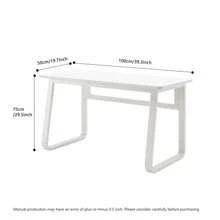 Modern Sturdy Table Writing Desk Laptop Table ,Computer Desk Table Simple Gaming Table Home Desk Student Writing Desk Bedroom Desk Workbench Desk - 白色 - 查看 8