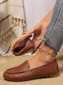 New Casual Slip-On Canvas Flat Shoes, Breathable Soft Sole, Autumn