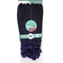 Cherey Boho Curl Premium Jumbo Fiber Hair For Braids 400gr Colors - Purple Ombre - View 2