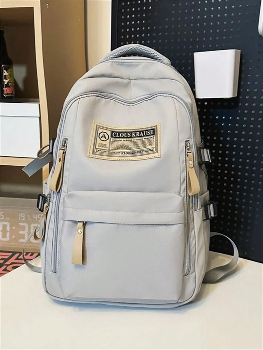 Large Capacity School Backpack For Women Students - Grey - View 1
