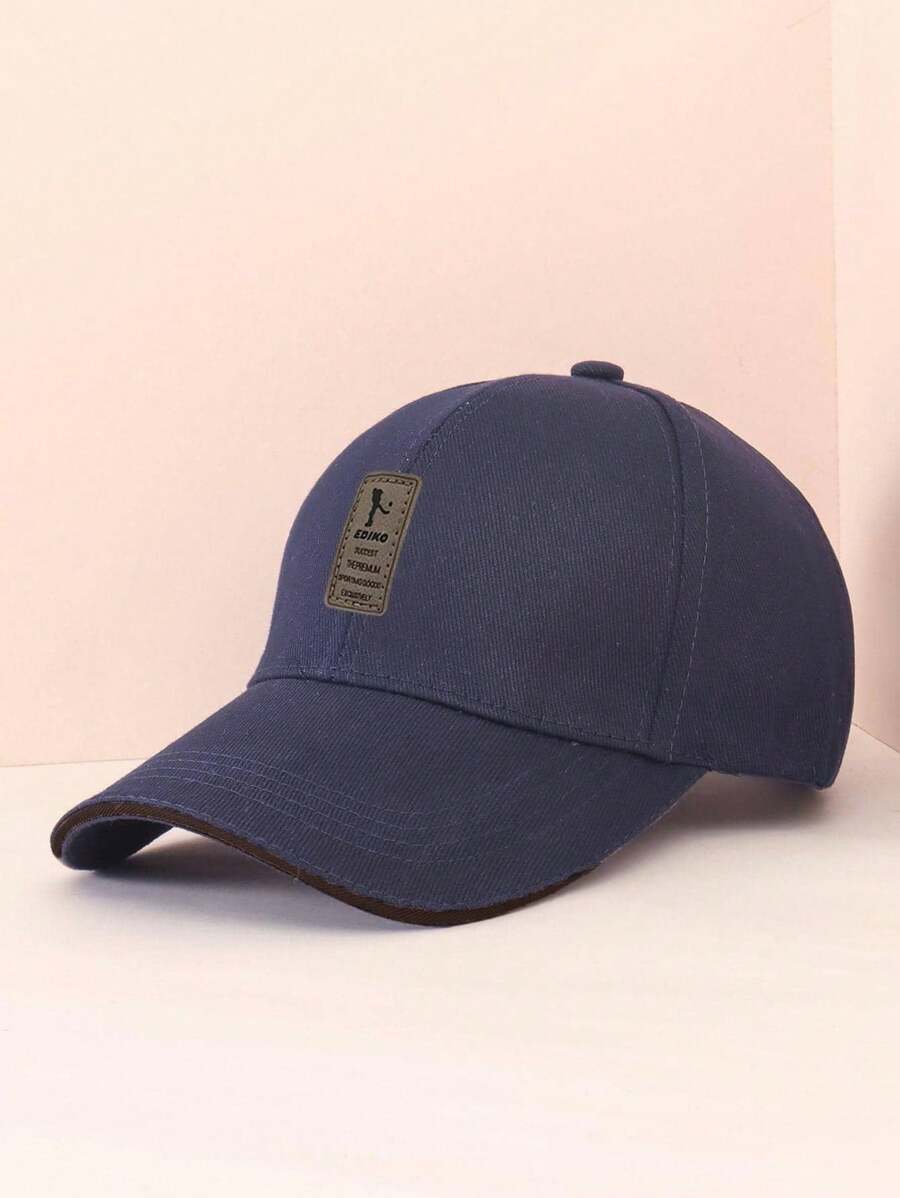 1pc Fashionable Unisex Baseball Cap Visor For Sun Protection, Couple Style Casual - Navy Blue - View 1