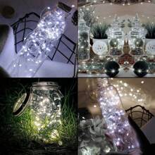 40 件/20 件微型仙女灯，6.56 英尺 20 LED 电池供电银线星光灯串，适用于 DIY 卧室装饰、婚礼、派对、节日、圣诞节 - 带闪烁开关控制 - 彩色 - 查看 7