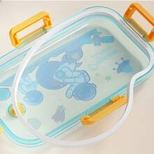 Leakproof Plastic Microwave Bento Lunch Box With Spoon For Kids - Màu xanh lá - Xem 7