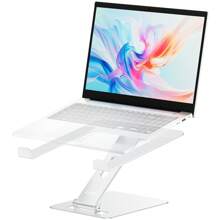 Adjustable Laptop Stand For Desk, Portable Laptop Riser, Aluminum Computer Stand For Laptop Ergonomic Laptop Holder For Laptop Under 15.6" - Silver