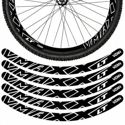 Kit 12 Adesivos Vmaxx Roda Bike Vzan Lt Freio a Disco Bicicleta Ciclismo Aro 26 29 Preto