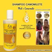 Shampoo Super Clareador Camomilete Mel e Camomila L&A Cosméticos 300ml
