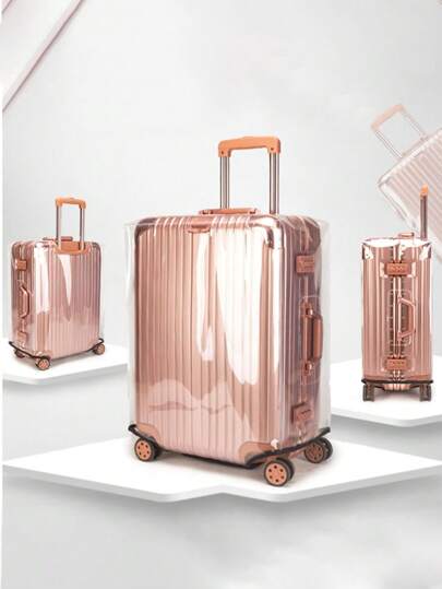 1pc Transparent Luggage Protective Cover, Thick Wear-Resistant Waterproof Suitcase Protective Cover, Luggage Cover, Suitable For Travel, Protect Luggage 18/20/22/24/26/28/30 Inch,Bag,Organizer,Storage