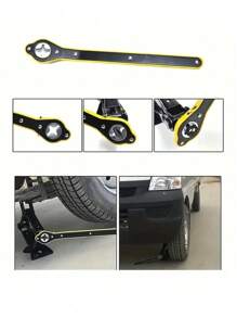Effortless Car Jack Wrench, Long Handle Scissor Car Jack Wrench With 360° Reversible Design, For Motorcycle, SUV And Other Vehicles Garage Tire Wrench