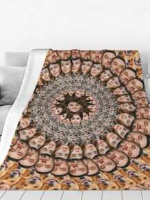 1pc Custom Flannel Face Blanket For Bed, Personalized Funny Blanket With Face, Personalized Throws Christmas Gifts Blanket, Collage Bedding Blanket, Best Friend Face Blanket, Cozy Blanket, Family Face Gift, Wedding Gift, Birthday Gifts, Mother's Day Gift, Father's Day Gift, Gift For Mom/Dad, Gift For Friend, For Her, Ideal Gifts For Friends, Ideal Gifts For Family Him, Her, Boyfriend, Girlfriend, Dad, Family, Mom, Friends Sofa, Bed, Car, Tea Room, Bedroom, Living Room, For Office - Style 2 - View 6