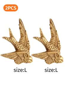 1pc ABS Wall Hanging, Bird Design Hanging Decoration For Home,Home Decor ,Room Decor,Wall Decor Gifts Birthday Graduation - Gold - View 16