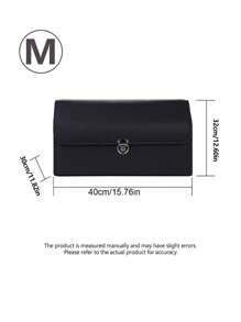 1pc Car Trunk Foldable Storage Box, PU Leather Multi-Function Vehicle Storage Organizer Box, Auto Accessories - Black - View 6