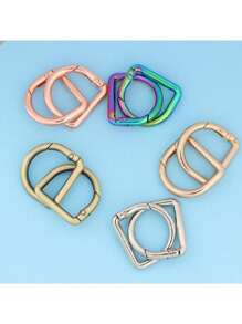 5 chiếc móc khóa vòng lò xo hình chữ D phù hợp cho thắt lưng, ba lô, túi xách, ví, móc chìa khóa, quà tặng cho phụ nữ - Bạc - Xem 10