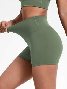 1件装瑜伽运动裤户外健身跑步训练短裤高腰透气骑行短裤