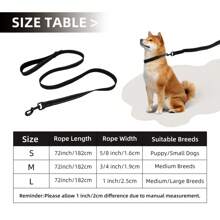 Lynxking 1PC Dog Leash,Durable Webbing Lead With Reflective Strips And D-Ring For Small Medium And Large Dogs - Black - View 3